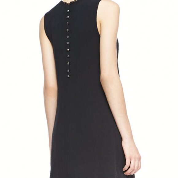 FREE PEOPLE Maribelle Crochet-Inset Mini Dress, Black Sz Small - Picture 2 of 11